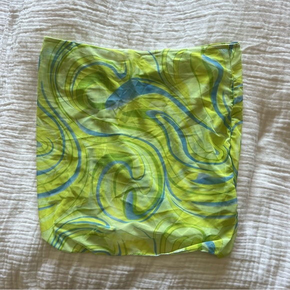 Shein Green and Blue Swirl Bikini Set and Skirt. - Picture 8 of 9